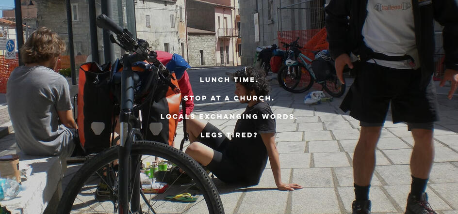 tired and hungry but with joy and food