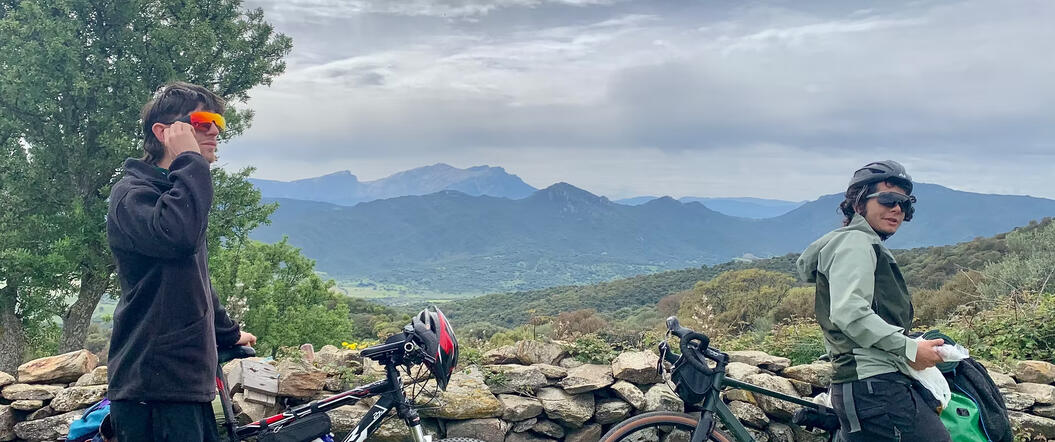 awesome scenery with two bikes